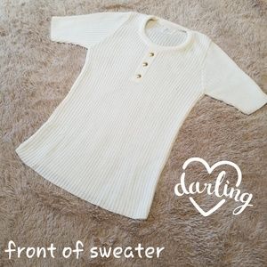 Vintage Mimi di N Sweater w/ Gold Tone Shell Buttons